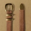 Ceinture légendaire en cuir suédé et laiton massif