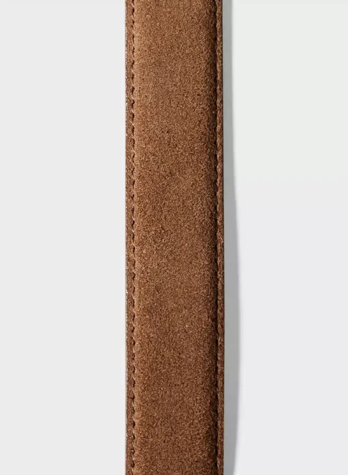 Ceinture légendaire en cuir suédé et laiton massif