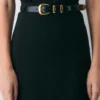 Ceinture légendaire en cuir veau et laiton massif