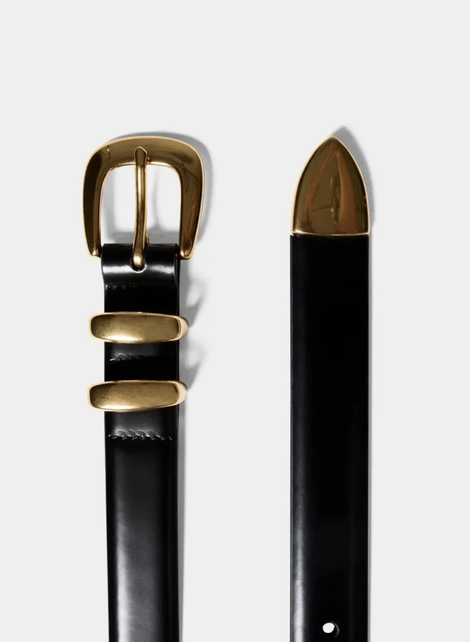 Ceinture légendaire en cuir veau et laiton massif