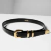 Ceinture légendaire en cuir veau et laiton massif