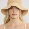 Chapeau à bord court en raphia Sunbeam