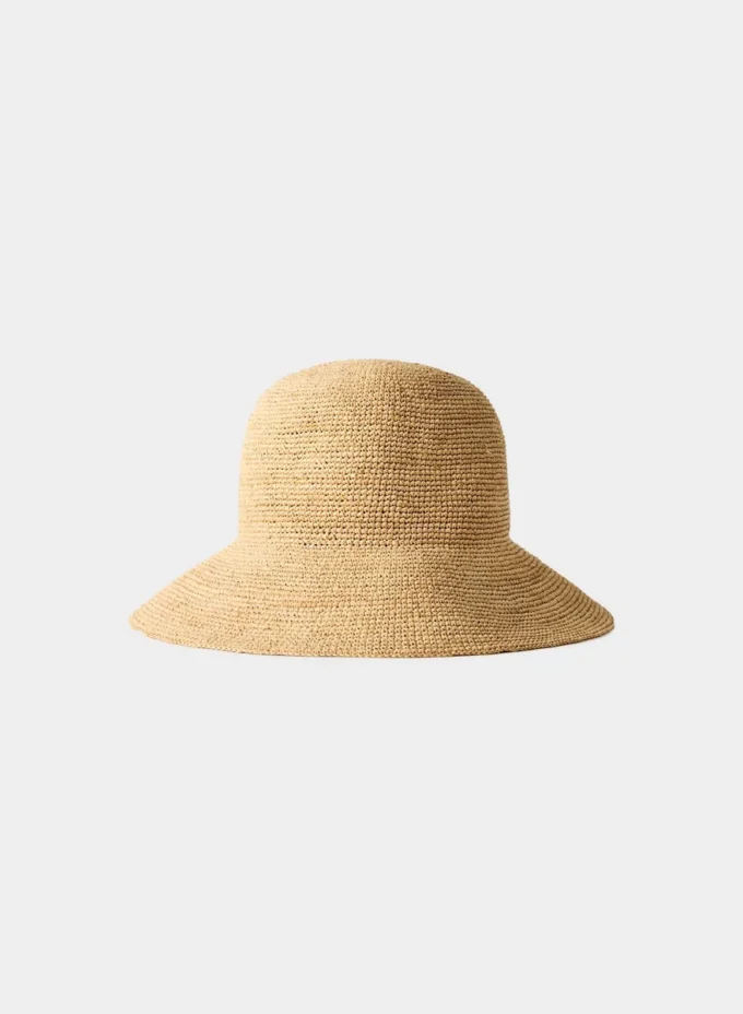 Chapeau à bord court en raphia Sunbeam