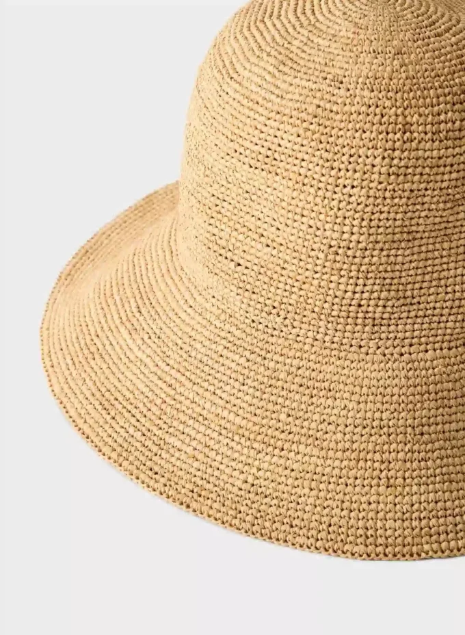 Chapeau à bord court en raphia Sunbeam