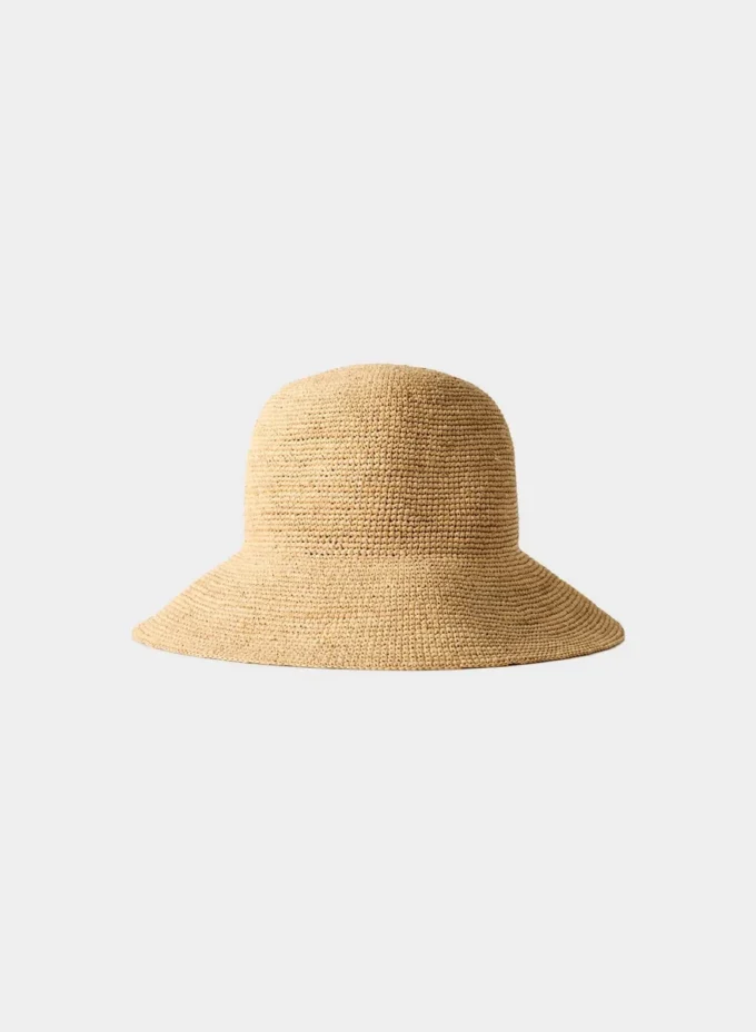 Chapeau à bord court en raphia Sunbeam
