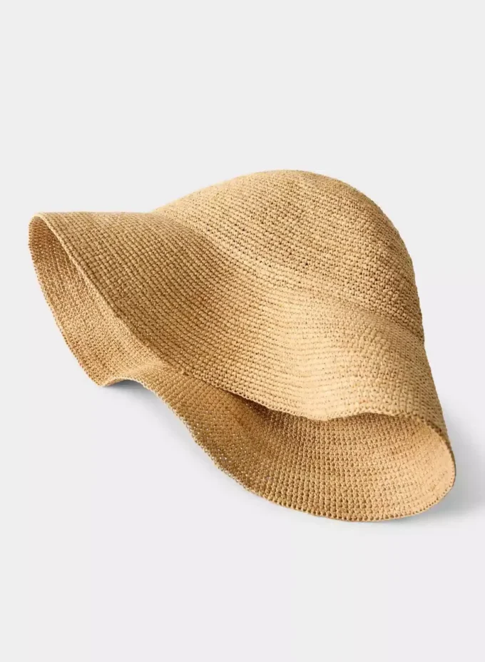 Chapeau à bord court en raphia Sunbeam