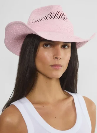 Chapeau de cowboy en paille Bask à tissage ouvert
