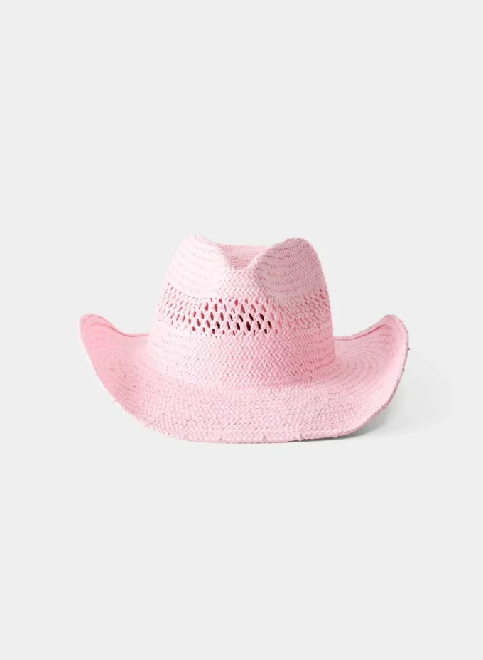 Chapeau de cowboy en paille Bask à tissage ouvert