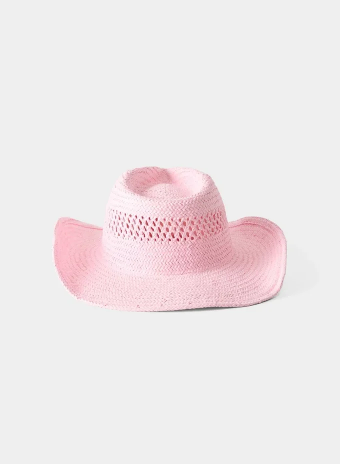 Chapeau de cowboy en paille Bask à tissage ouvert