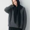 Écharpe à capuche en laine et cachemire Lumen