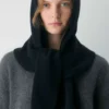 Écharpe à capuche en laine et cachemire Lumen