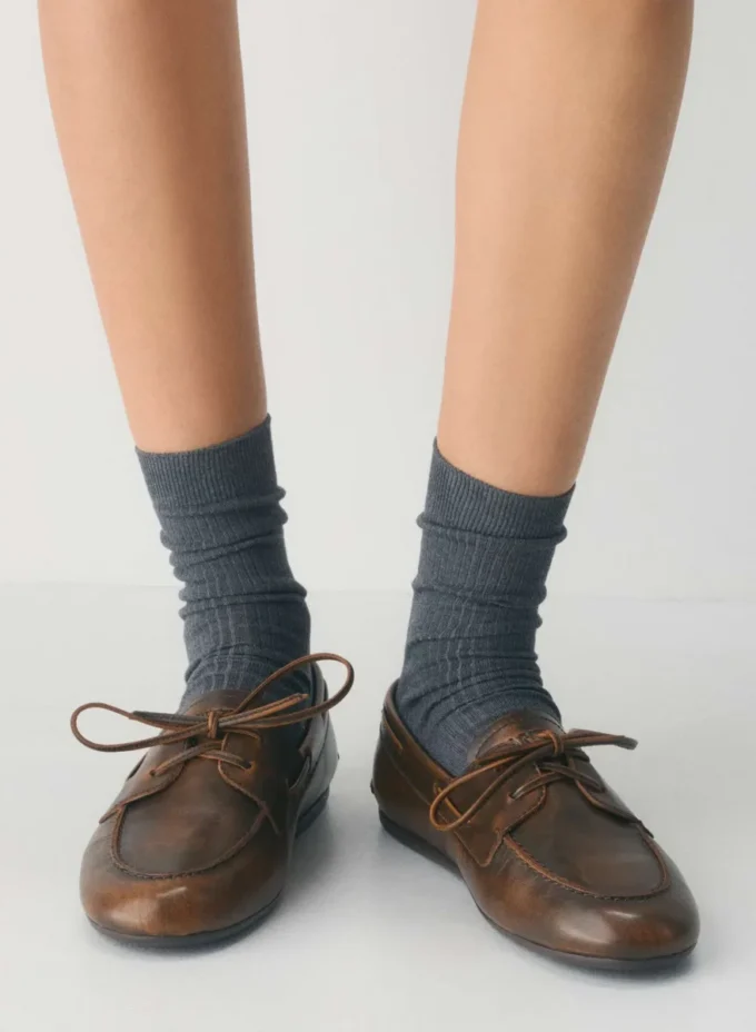 Chaussures bateau fines Sperry x Aritzia – Cuir lisse