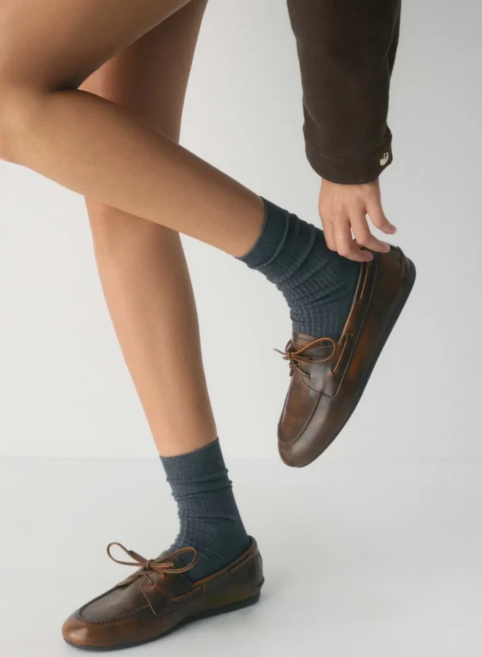 Chaussures bateau fines Sperry x Aritzia – Cuir lisse