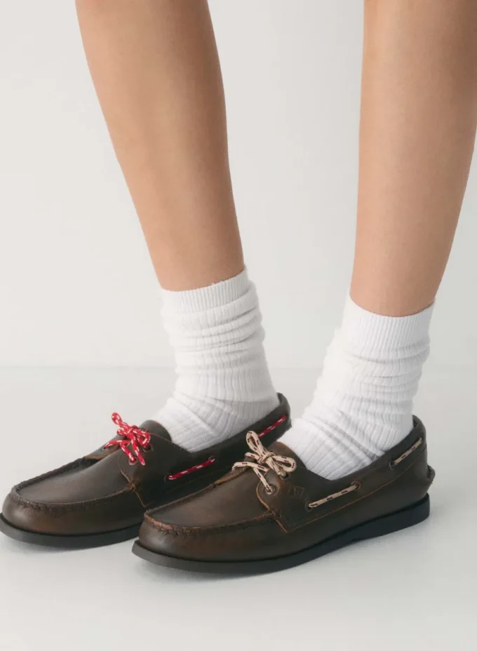 Chaussures bateau Sperry x Aritzia AO – Cuir lisse