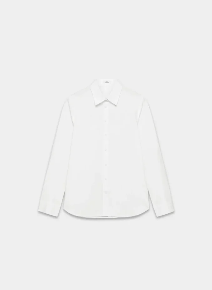 Chemise classique en popeline Letterpress