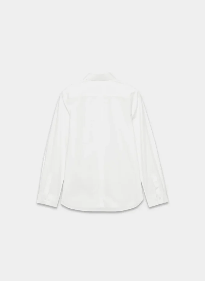 Chemise classique en popeline Letterpress