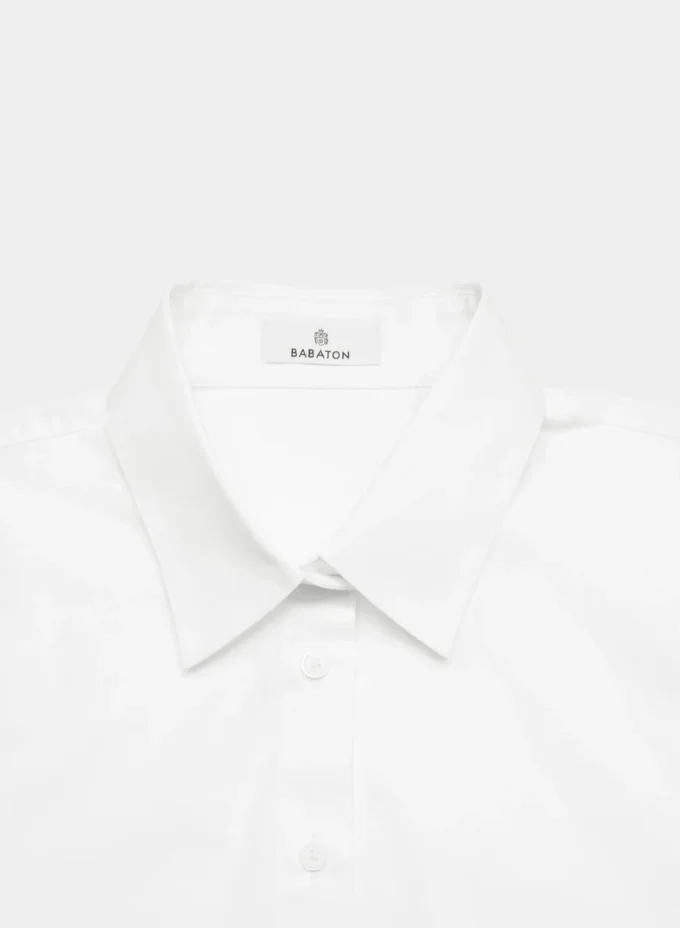 Chemise classique en popeline Letterpress