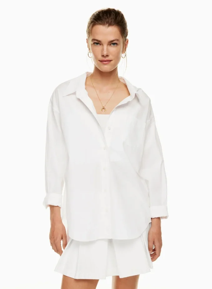 Chemise décontractée en popeline