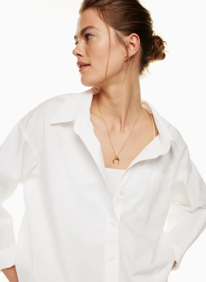 Chemise décontractée en popeline