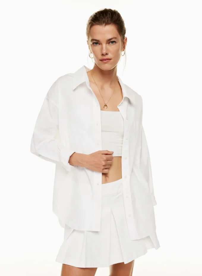 Chemise décontractée en popeline
