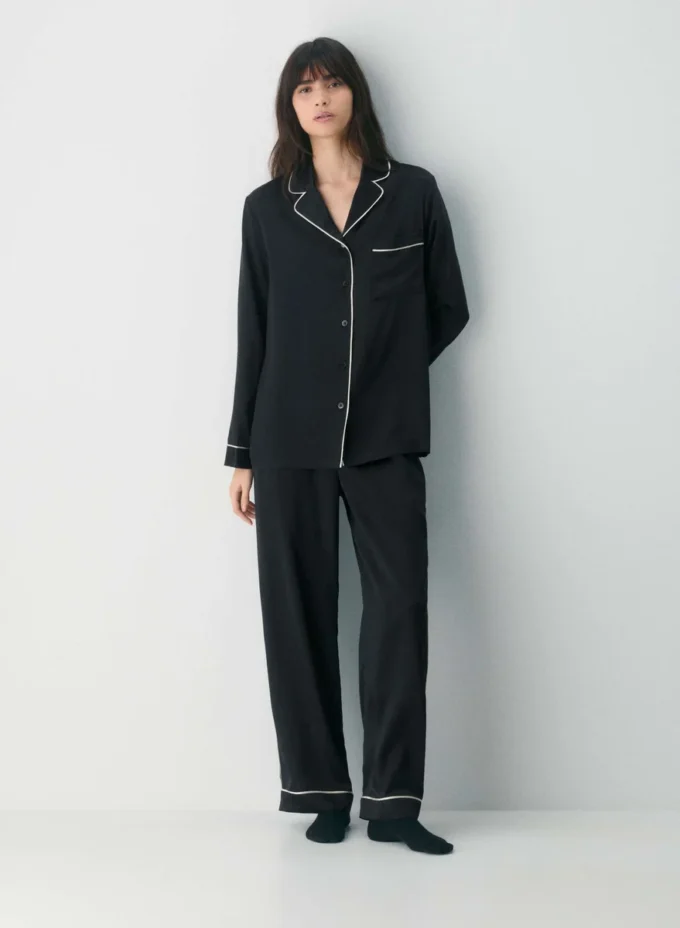 Chemise de pyjama en soie Nightside