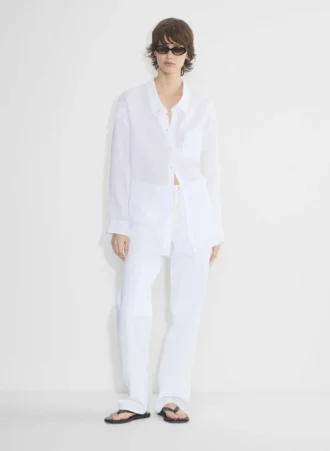 chemise en lin décontractée