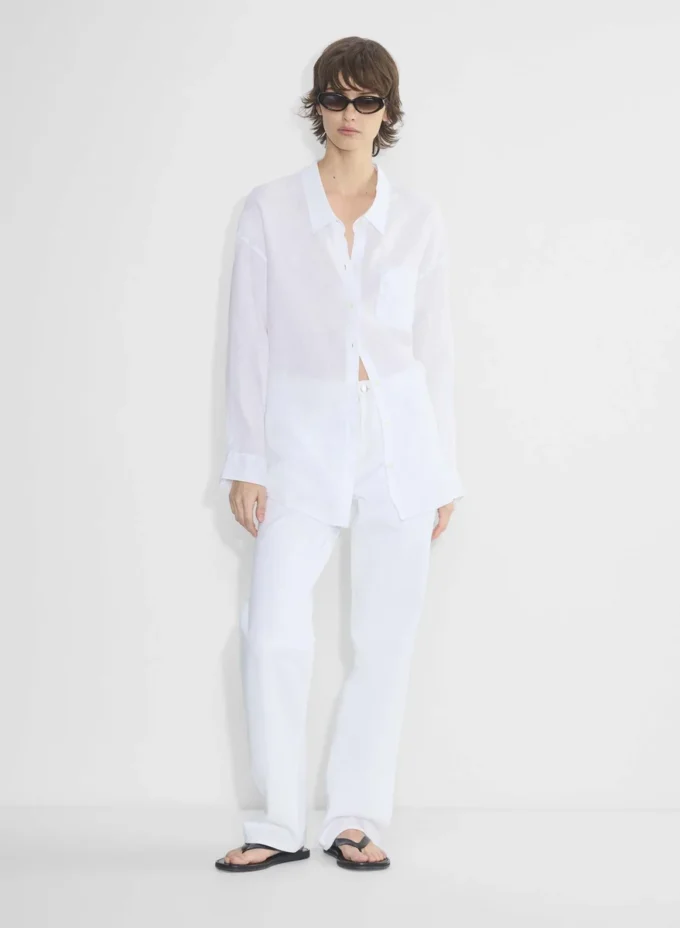 chemise en lin décontractée
