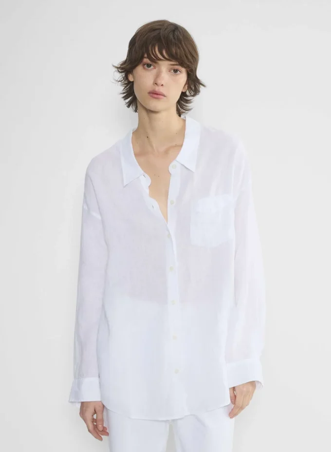 chemise en lin décontractée