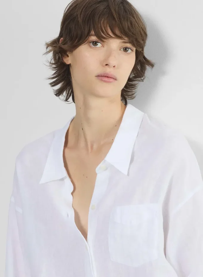 chemise en lin décontractée