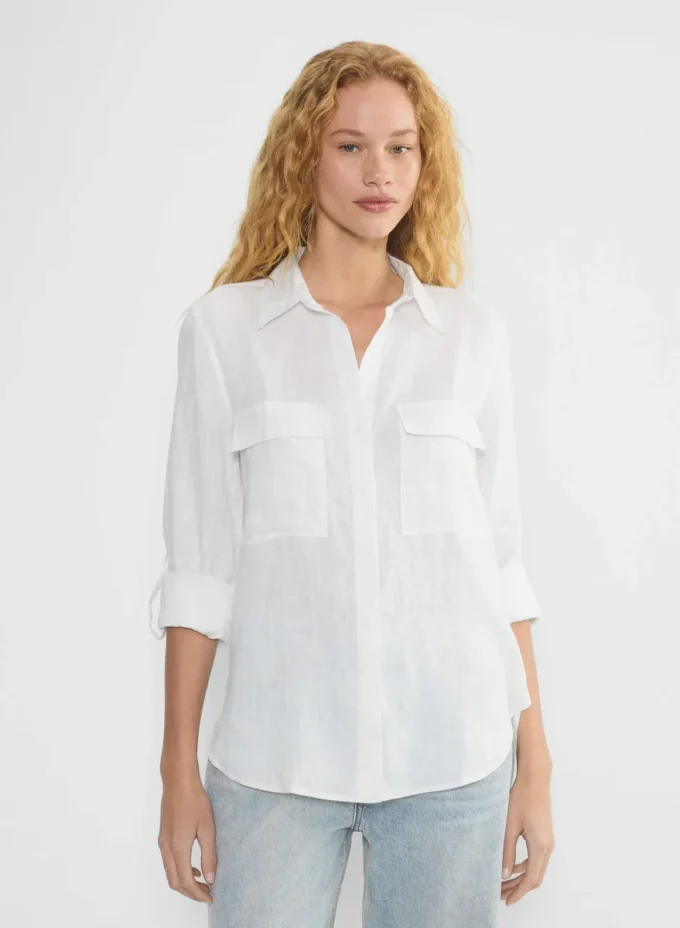 Chemise en lin utilitaire
