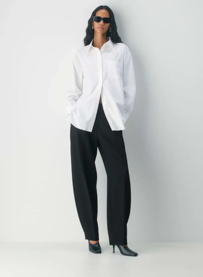 Chemise oversize en popeline