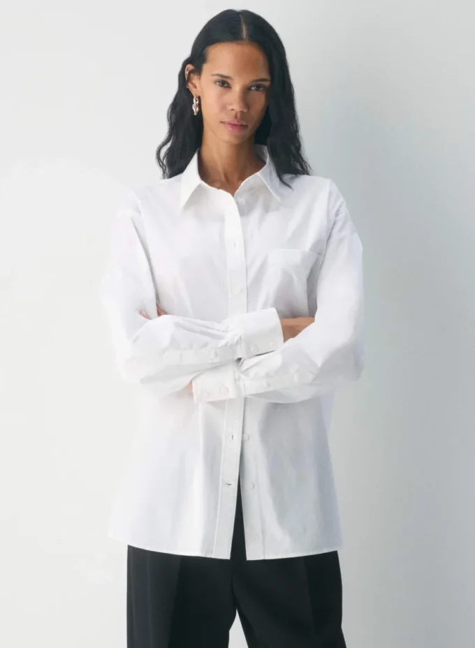 Chemise oversize en popeline