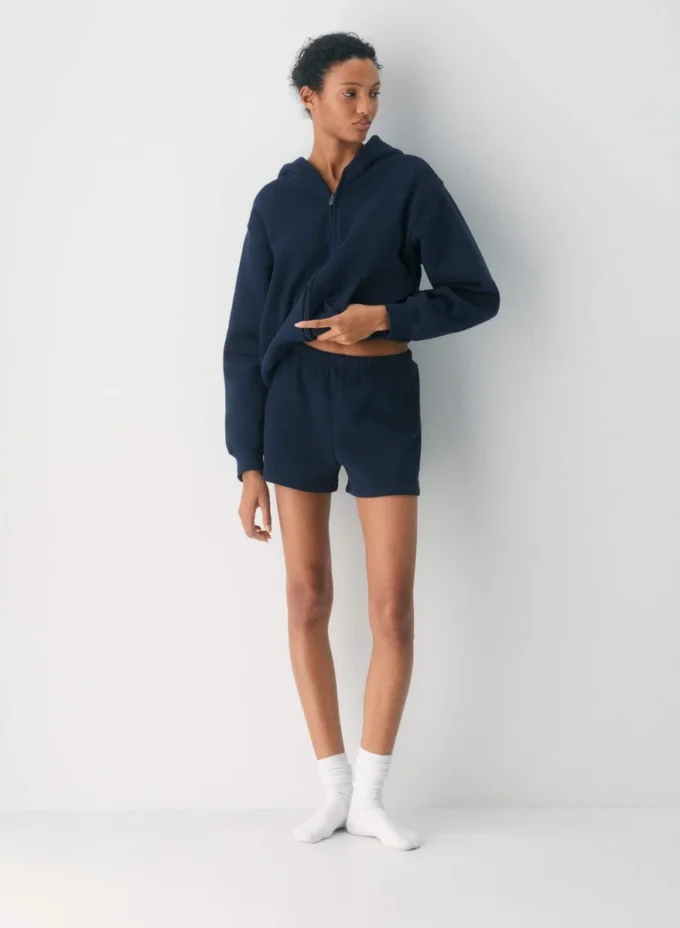 Cozy Sweatfleece Mini-short taille haute parfait