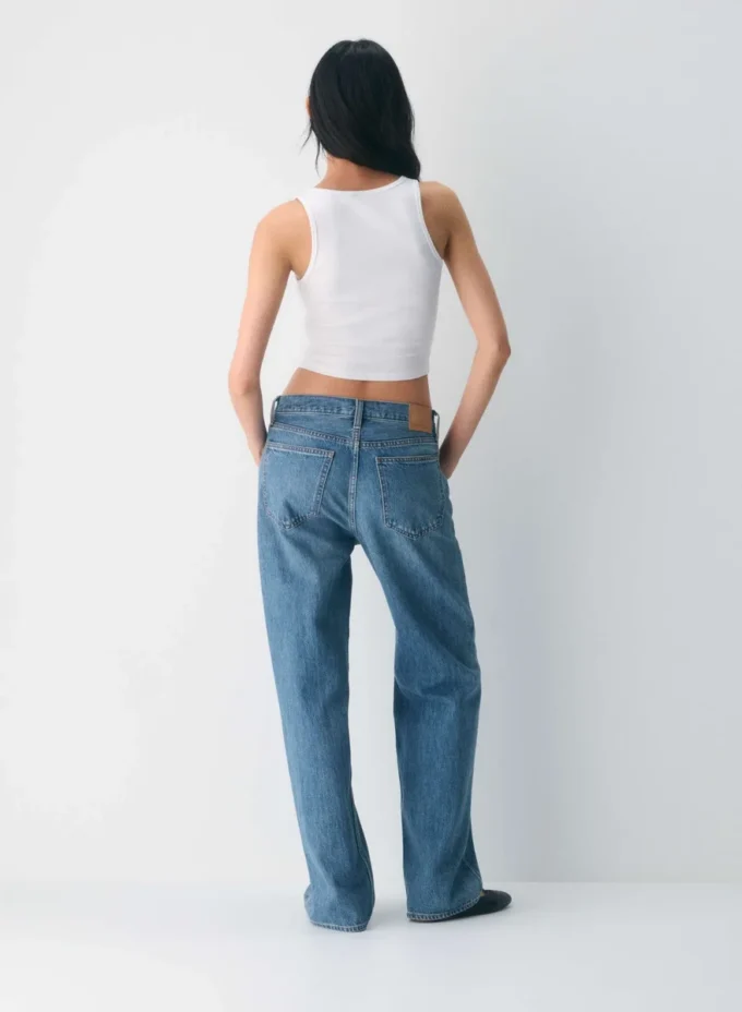 Débardeur à encolure carrée et taille ajustée en coton côtelé extensible HomeStretch™