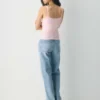 Débardeur à encolure dégagée en tissu côtelé HomeStretch™