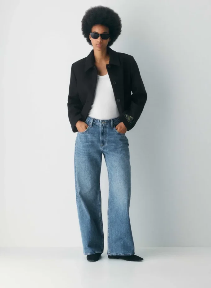 Denim Forum Jean boyfriend baggy taille basse des années 90