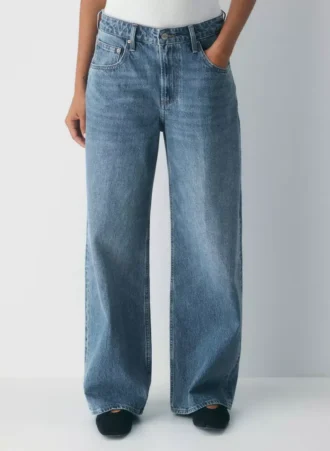Denim Forum Jean boyfriend baggy taille basse des années 90