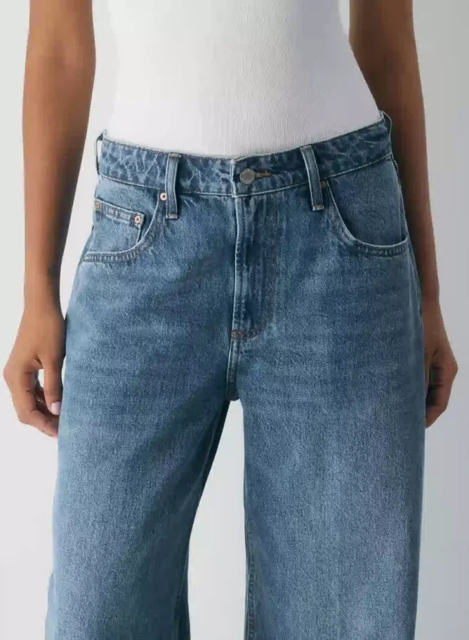 Denim Forum Jean boyfriend baggy taille basse des années 90