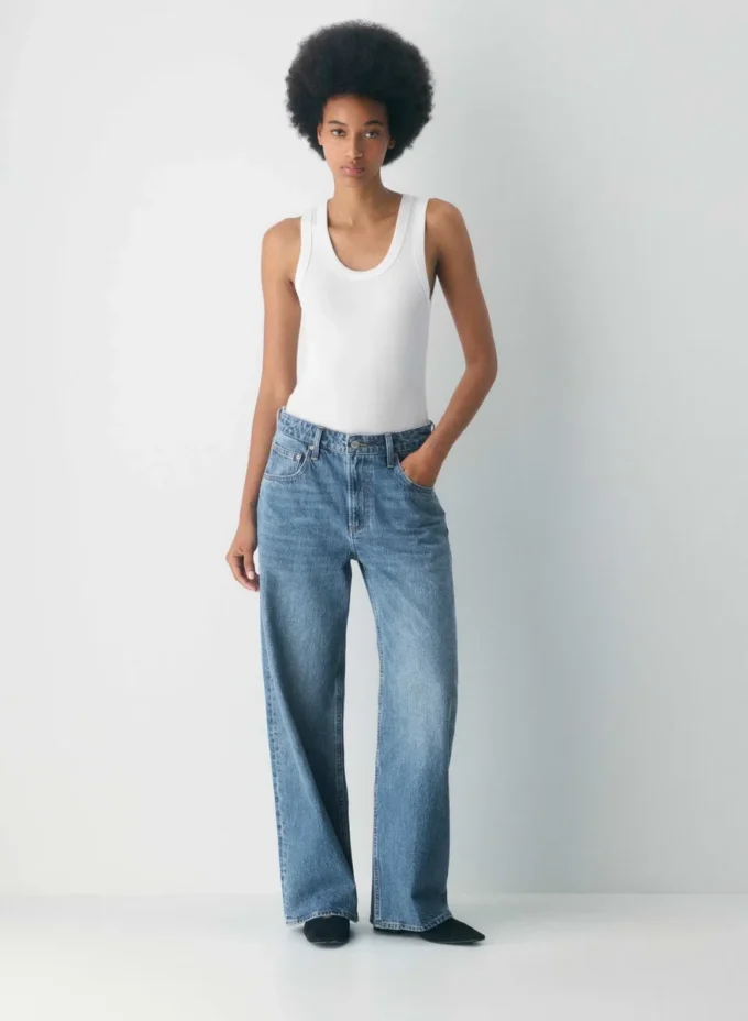 Denim Forum Jean boyfriend baggy taille basse des années 90