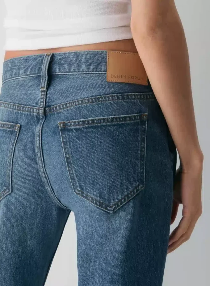 Denim Forum Jean évasé taille basse des années 2000