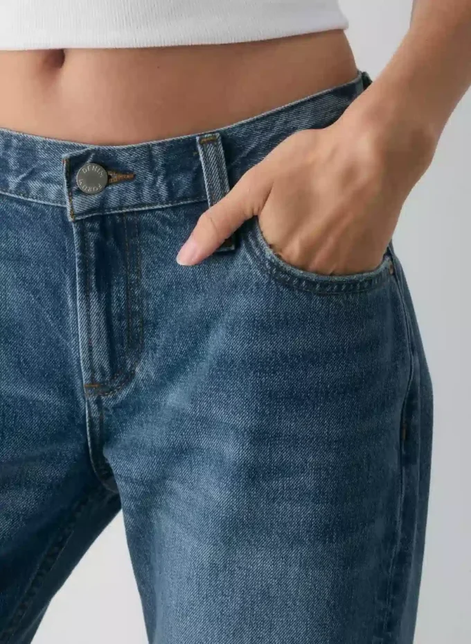 Denim Forum Jean évasé taille basse des années 2000