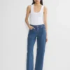 Denim Forum Kai Jean ample à taille mi-haute et coupe droite