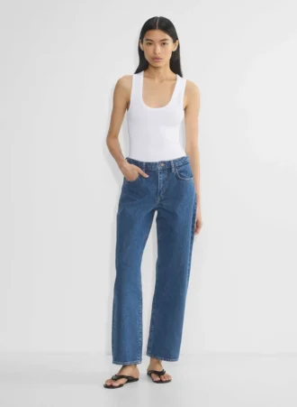 Denim Forum Kai Jean ample à taille mi-haute et coupe droite