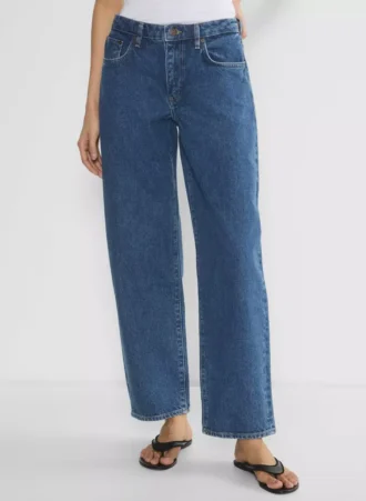 Denim Forum Kai Jean ample à taille mi-haute et coupe droite