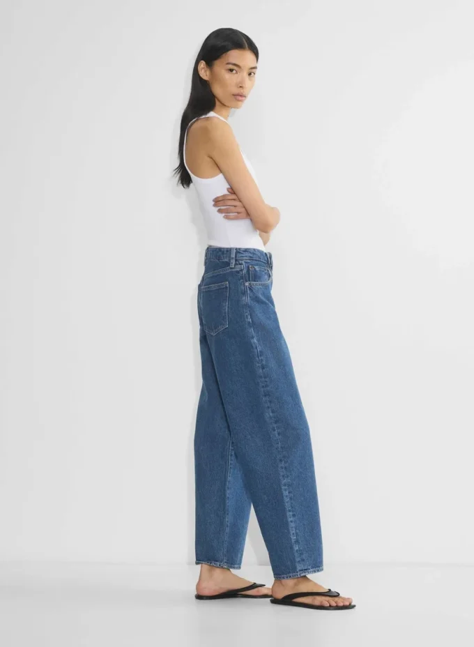 Denim Forum Kai Jean ample à taille mi-haute et coupe droite