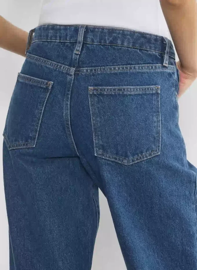 Denim Forum Kai Jean ample à taille mi-haute et coupe droite