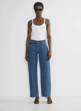 Denim Forum Kai Jean taille mi-haute à coupe ample et ajustée