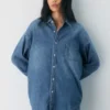 Denim Forum La chemise en denim confortable des années 80