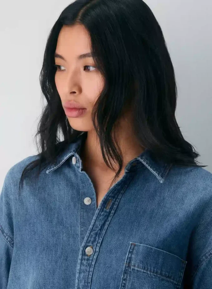 Denim Forum La chemise en denim confortable des années 80