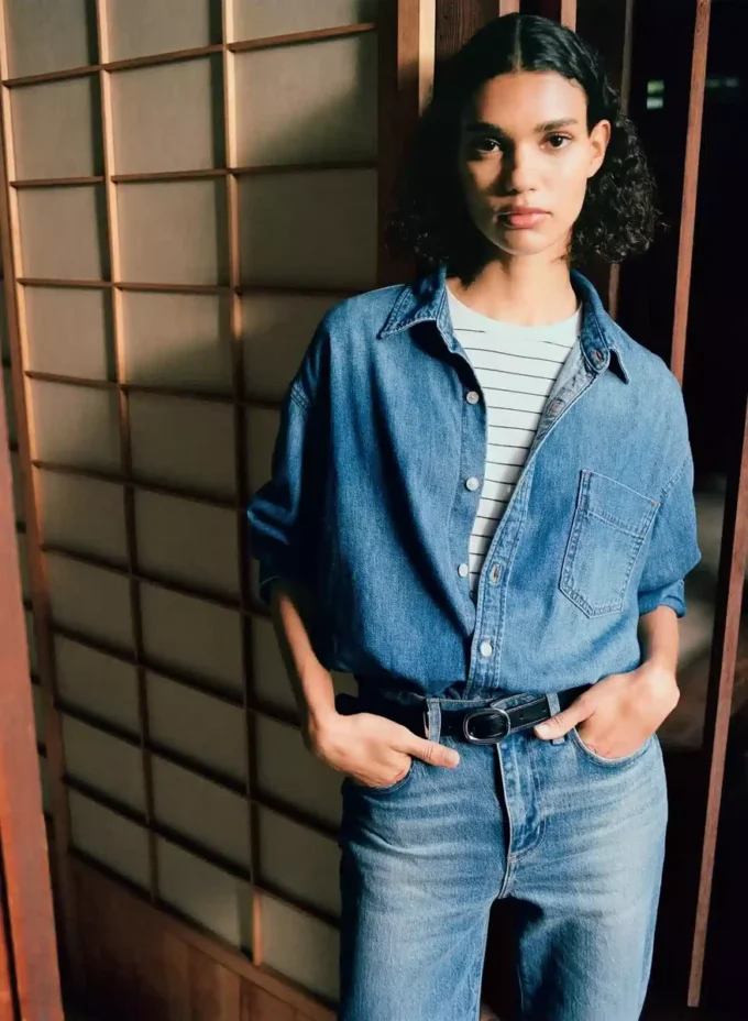 Denim Forum La chemise en denim confortable des années 80